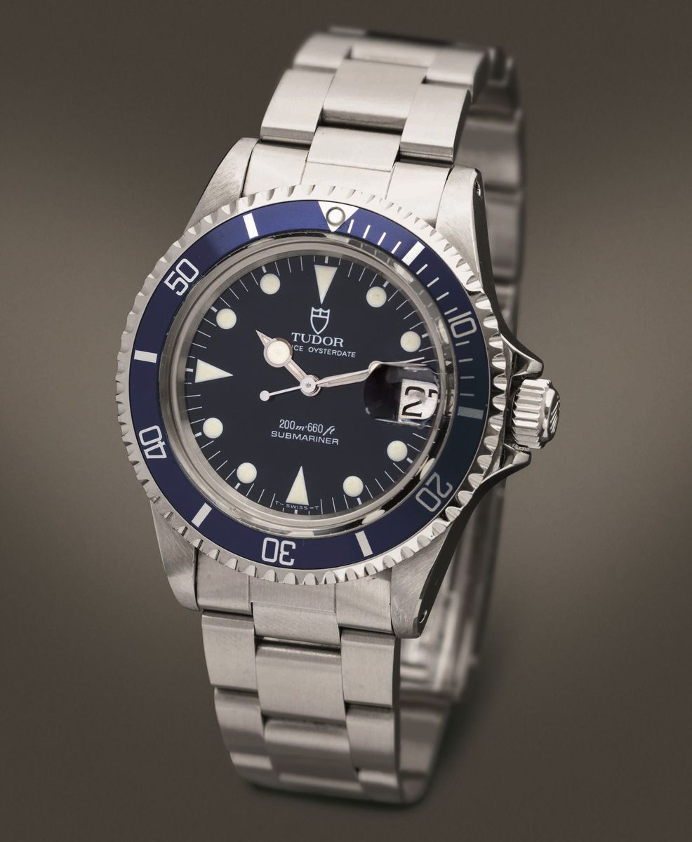 Tudor - Submariner Oysterdate Ref 76100 in Acciaio, Movimento Automatico con Datario, Quadrante e...