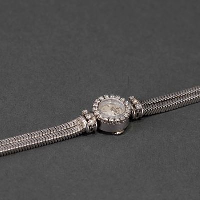 Jaeger Lecoultre - Orologio da Sera in Oro Bianco 18k con Diamanti Movimento Duoplan Carica Manua...