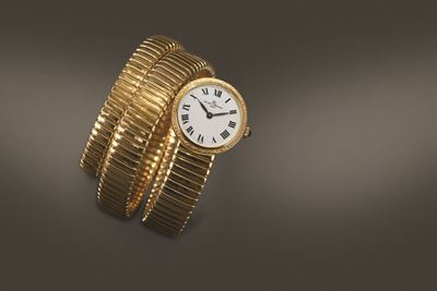 Baume & Mercier - Tubogas Orologio da Donna in Oro 18k al Quarzo con Bracciale Integrato, Quadran...