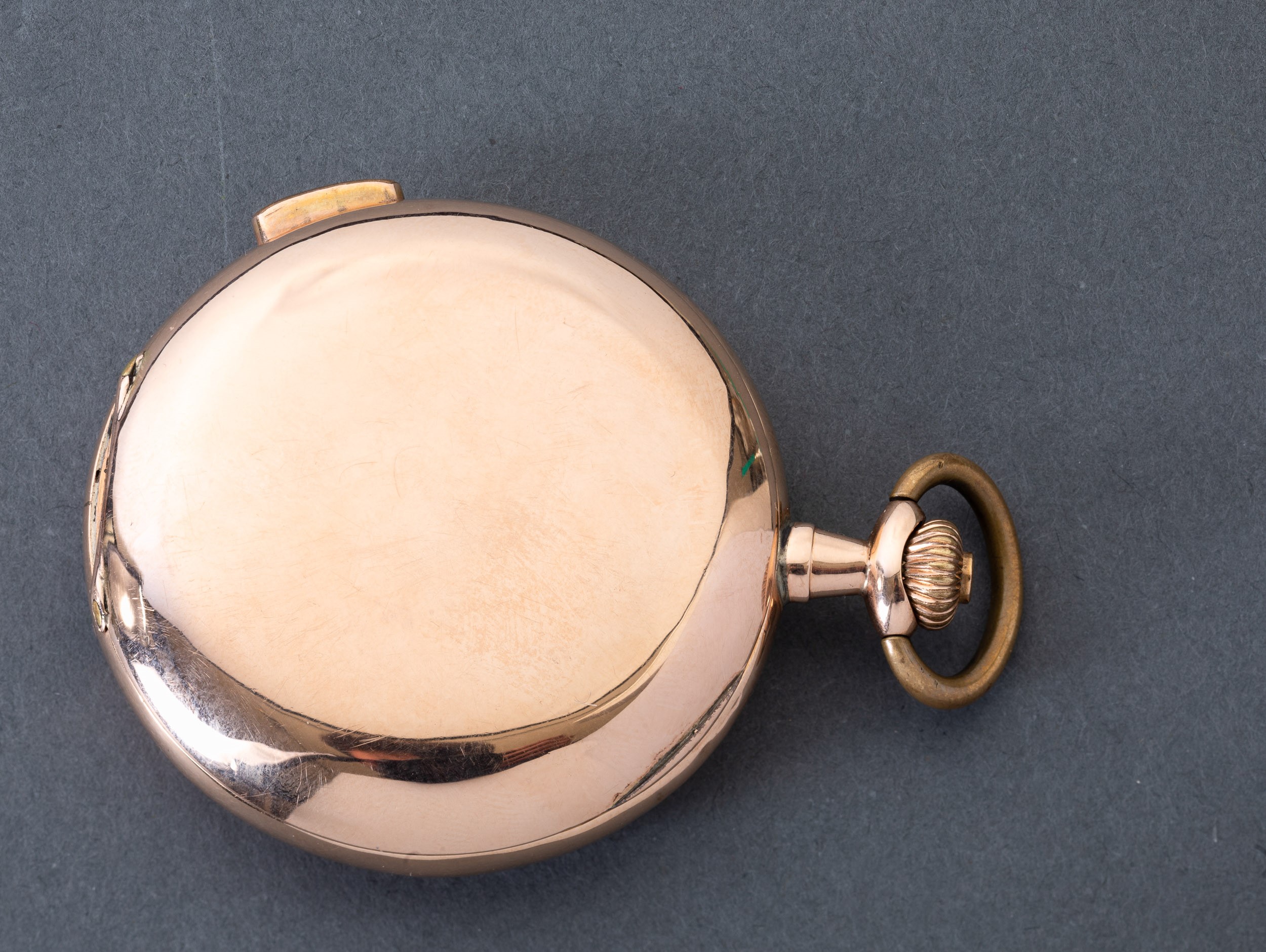 Orologio da Tasca con Suoneria Ore/quarti Attivata da Pulsante, 1890 Circa. Cassa in Oro 12 Kt a ...