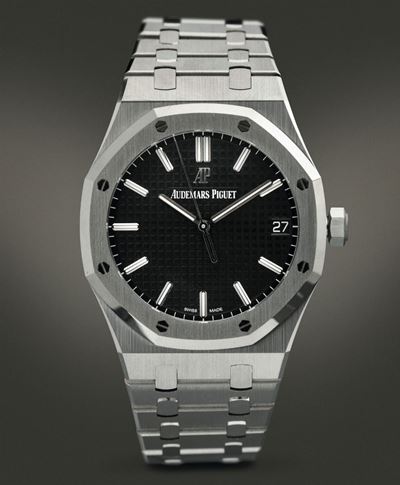 Audemars Piguet - Royal Oak Ref 15500st in Acciaio con Quadrante Nero, Movimento Automatico con F...