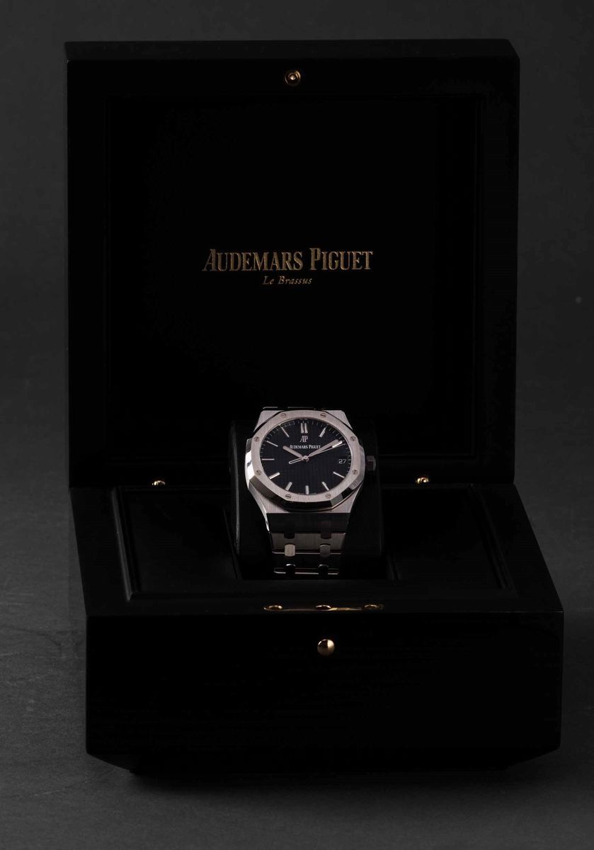 Audemars Piguet - Royal Oak Ref 15500st in Acciaio con Quadrante Nero, Movimento Automatico con F...