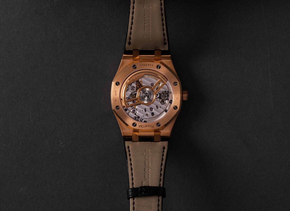 Audemars Piguet - Royal Oak 15500or Automatico in Oro Rosa con Cinturino in Pelle e Deployante, Q...