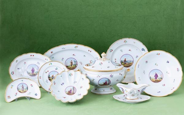 A porcelain set, Doccia, Ginori, 19th century