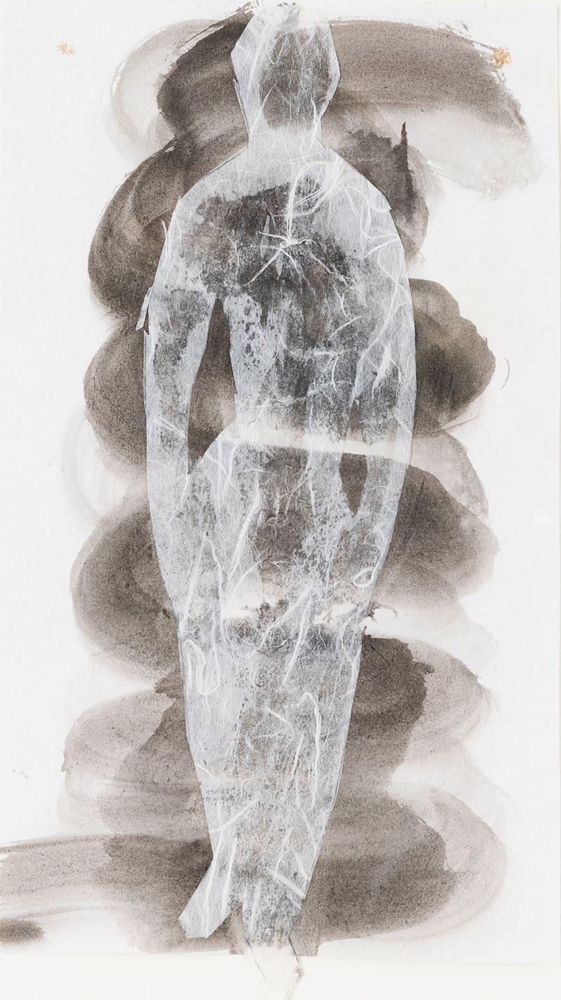 Aline Gagnaire : Senza titolo  - collage e tecnica mista su cartoncino - Auction Modern and Contemporary Art - Cambi Casa d'Aste