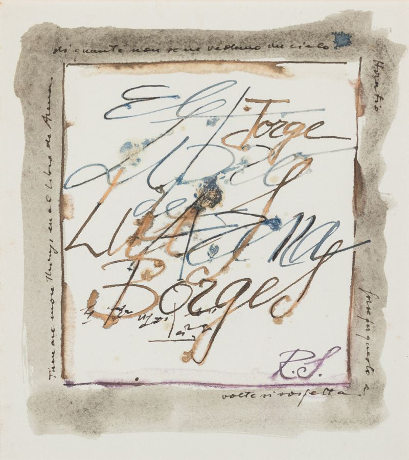 Roberto Sanesi : Senza titolo  - tecnica mista su carta - Auction Modern and Contemporary Art - Cambi Casa d'Aste
