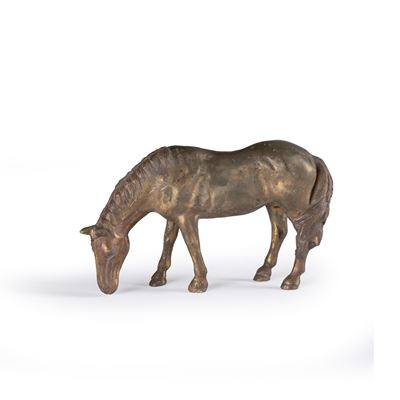 Scultura di cavallo in bronzo
