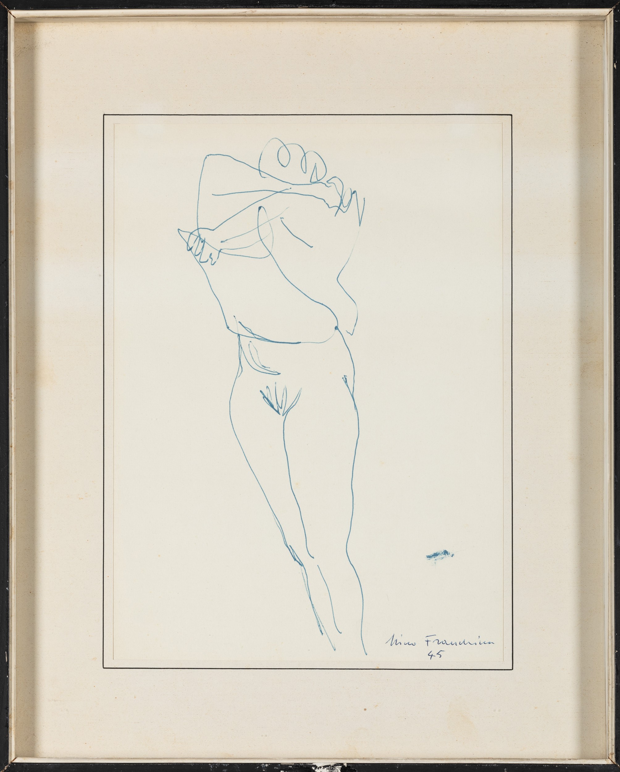 Nino Franchina - Senza titolo (china su carta), 1945