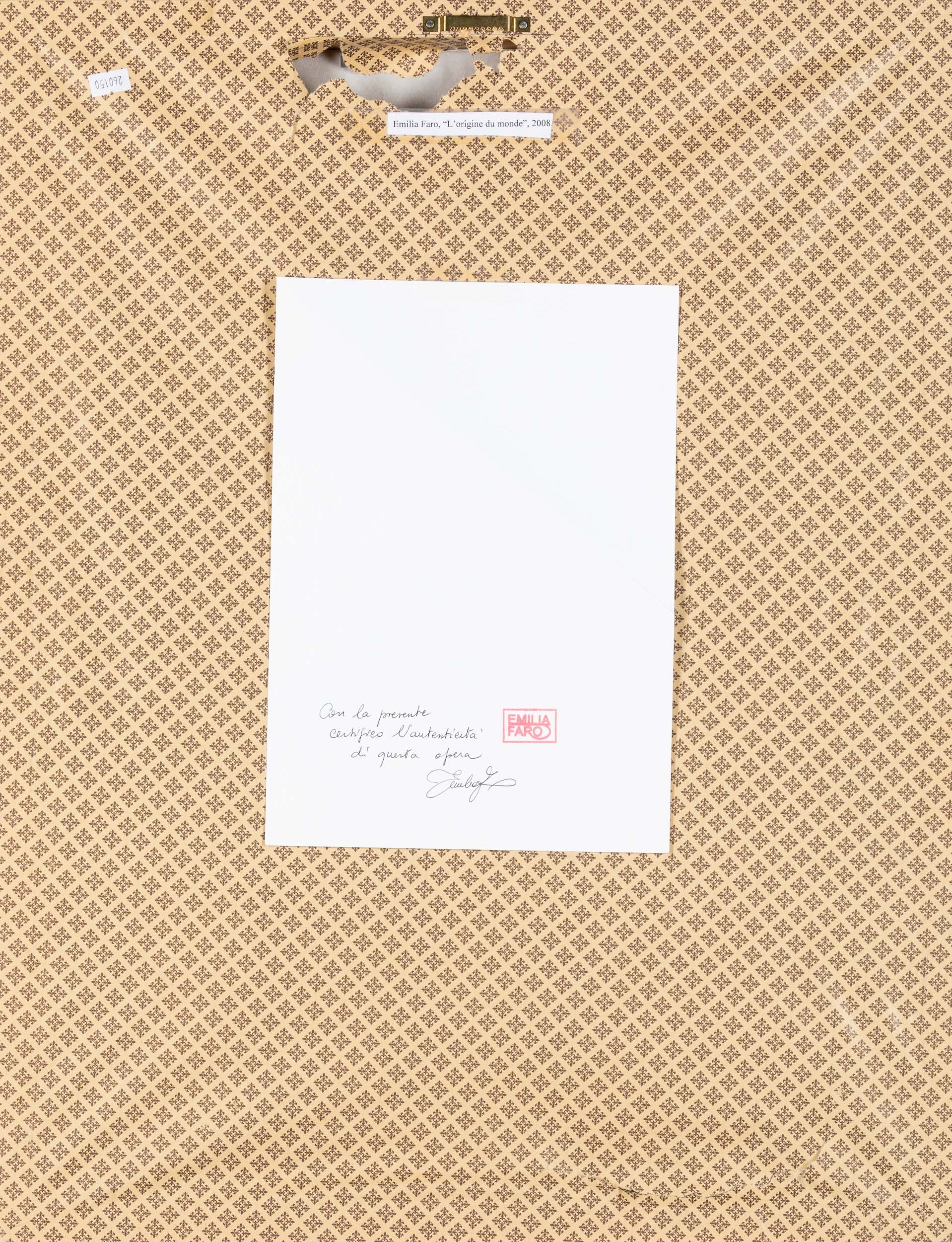 Emilia Faro - L'origine del mondo, acquerello su carta