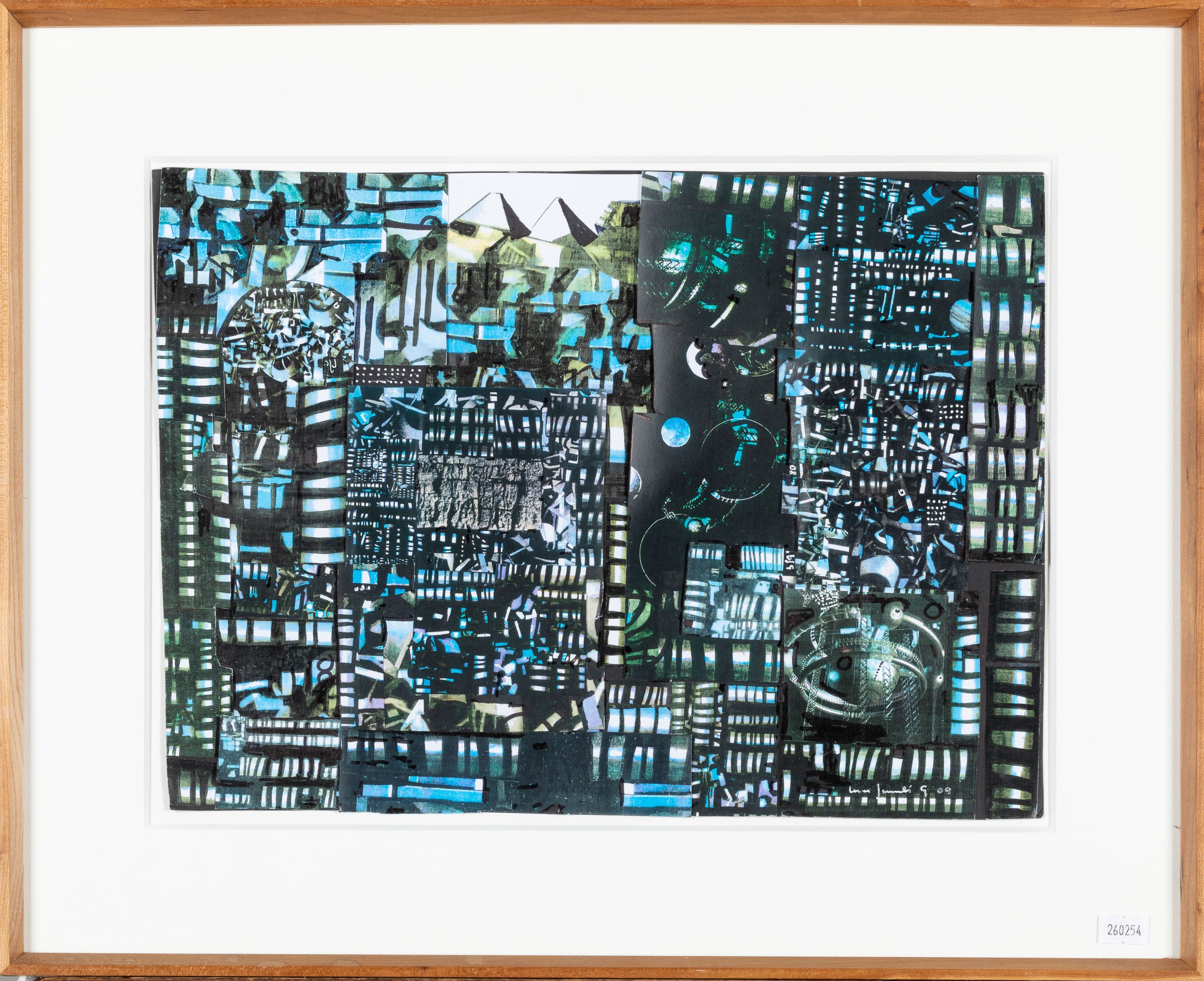 Luca Scacchi Gracco, Senza titolo, collage e tecnica mista su cartoncino (2009)