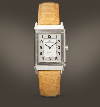 Jaeger Lecoultre - Reverso in Acciaio Carica Manuale con Quadrante Argentè Bitonale con Numeri Ar...