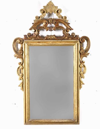 Specchiera in Legno Dorato, in Stile