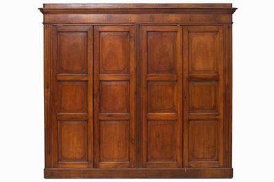 Armadio in Legno a Quattro Ante Pannellate. XIX Secolo
