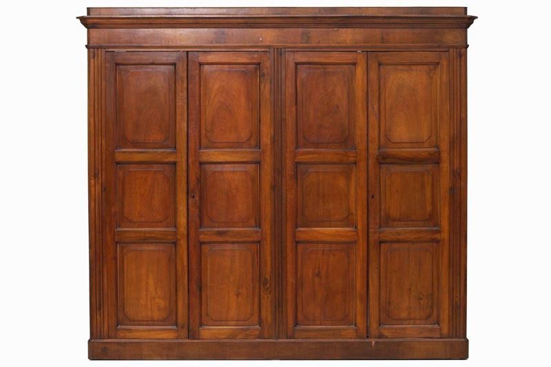 Armadio in legno a quattro ante pannellate. XIX secolo  - Auction Antique July | Cambi Time - Cambi Casa d'Aste