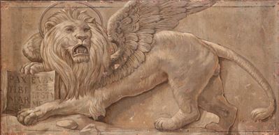 Scuola Italiana del XIX Secolo il Leone di San Marco