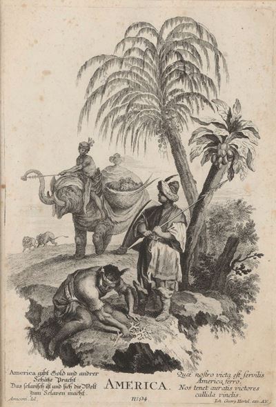 Johann Georg Hertel (1719-1768) Allegorie dei Quattro Continenti