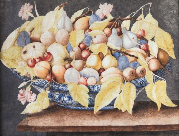 Octavianus Monfort (attivo in Piemonte nel XVII secolo) - Natura morta con canestra di frutta