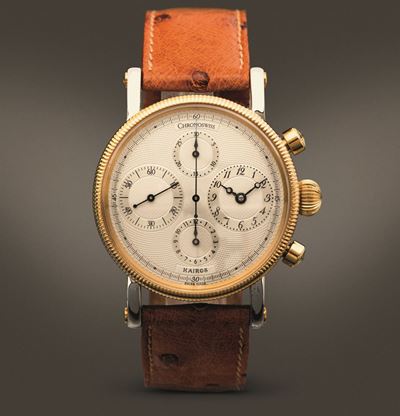 Chronoswiss - Kairos Cronografo Automatico Acciaio e Oro con Tasti Tondi, Quadrantino delle Ore e...