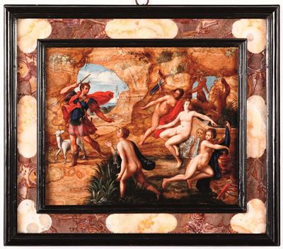Scuola di Fontainebleau (francia, XVI Secolo) Diana e Atteone