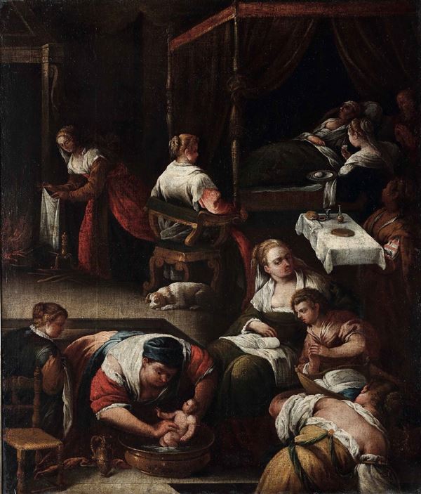 Francesco Giambattista Dal Ponte detto Francesco Bassano - La nascita della Vergine