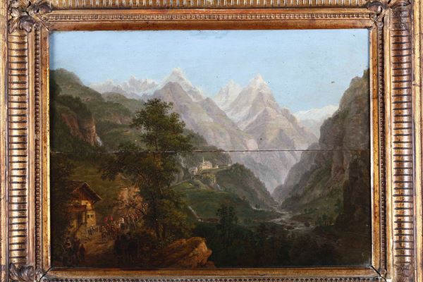 Heinrich Reinhold (1788-1825), attr, Paesaggio