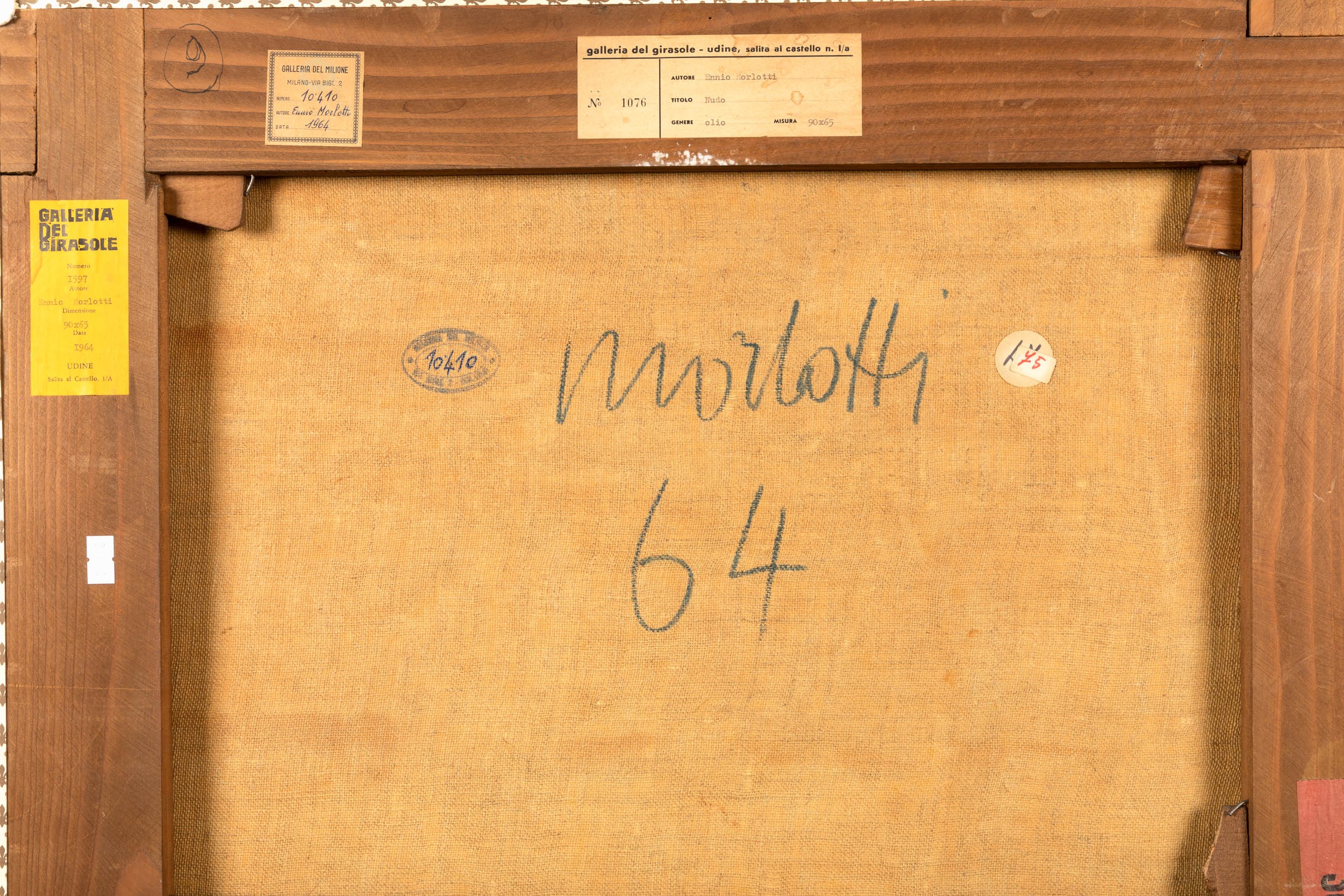 Ennio Morlotti - Nudo, olio su tela, 1964