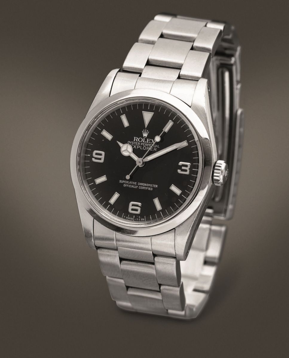 Rolex - Explorer i Ref 14270 in Acciaio con Movimento Automatico, Quadrante Nero Con. Numeri Arab...