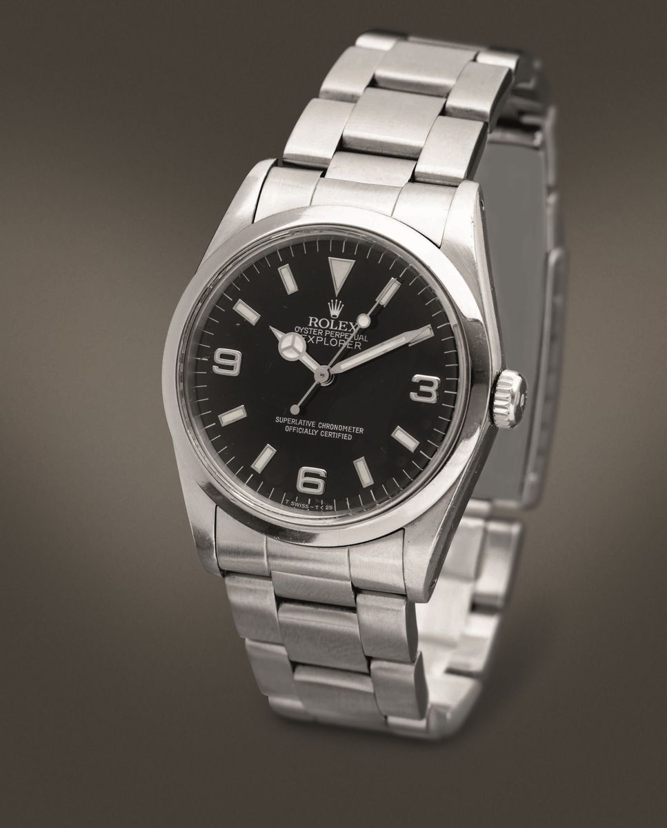 Rolex - Explorer i Ref 14270 in Acciaio con Movimento Automatico, Quadrante Nero Con. Numeri Arab...