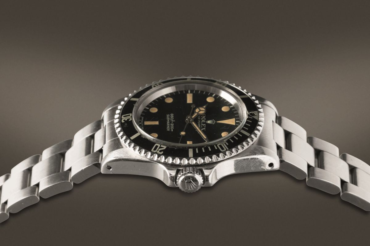 Rolex - Submariner 5513 in Acciaio con Quadrante Nero Pallettoni Mark II, Movimento Automatico, G...