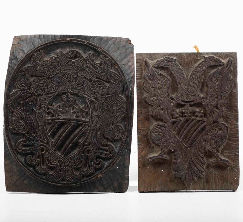 Due stampi in legno per xilografia  - Auction Antique October | Cambi Time - Cambi Casa d'Aste