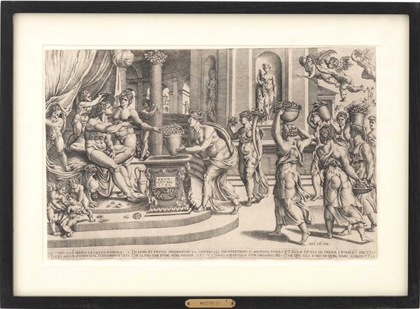 Maestro I.F (Firenze, attivo nel 1542)  Nozze di Vertumno e Pomona, 1542