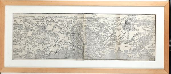 Reeuwich, Erhard (1445-1505) Mappa della Terra Santa con Gerusalemme. Magonza, 1486
