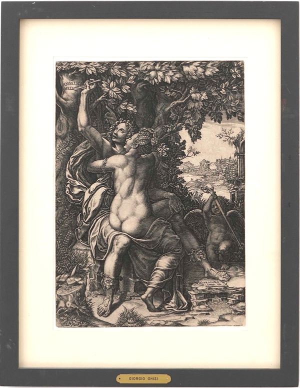 Ghisi, Giorgio (1520 – 1582) Angelica e Medoro, 1570