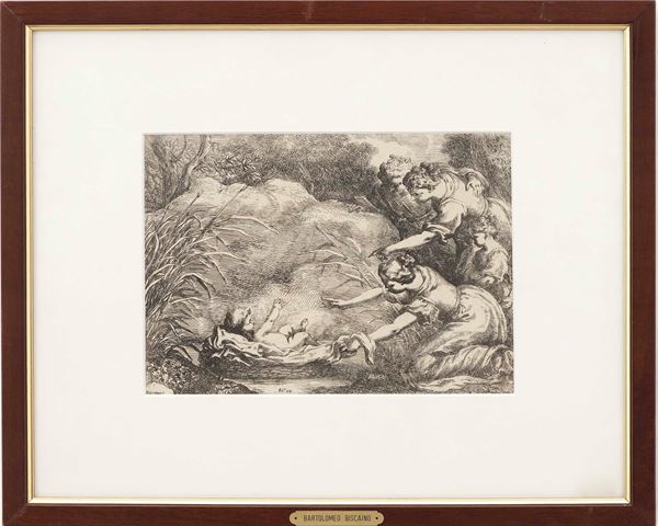 Biscaino, Bartolomeo (1632-1657) Mosè salvato dalle acque, secolo XVII