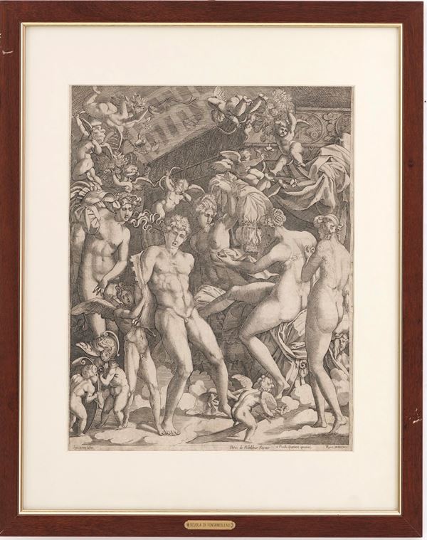 Scuola di Fontainbleau, maestro attivo prima del 1540-1557 Marte e Venere, Roma, seconda metà del secolo XVI (1575)