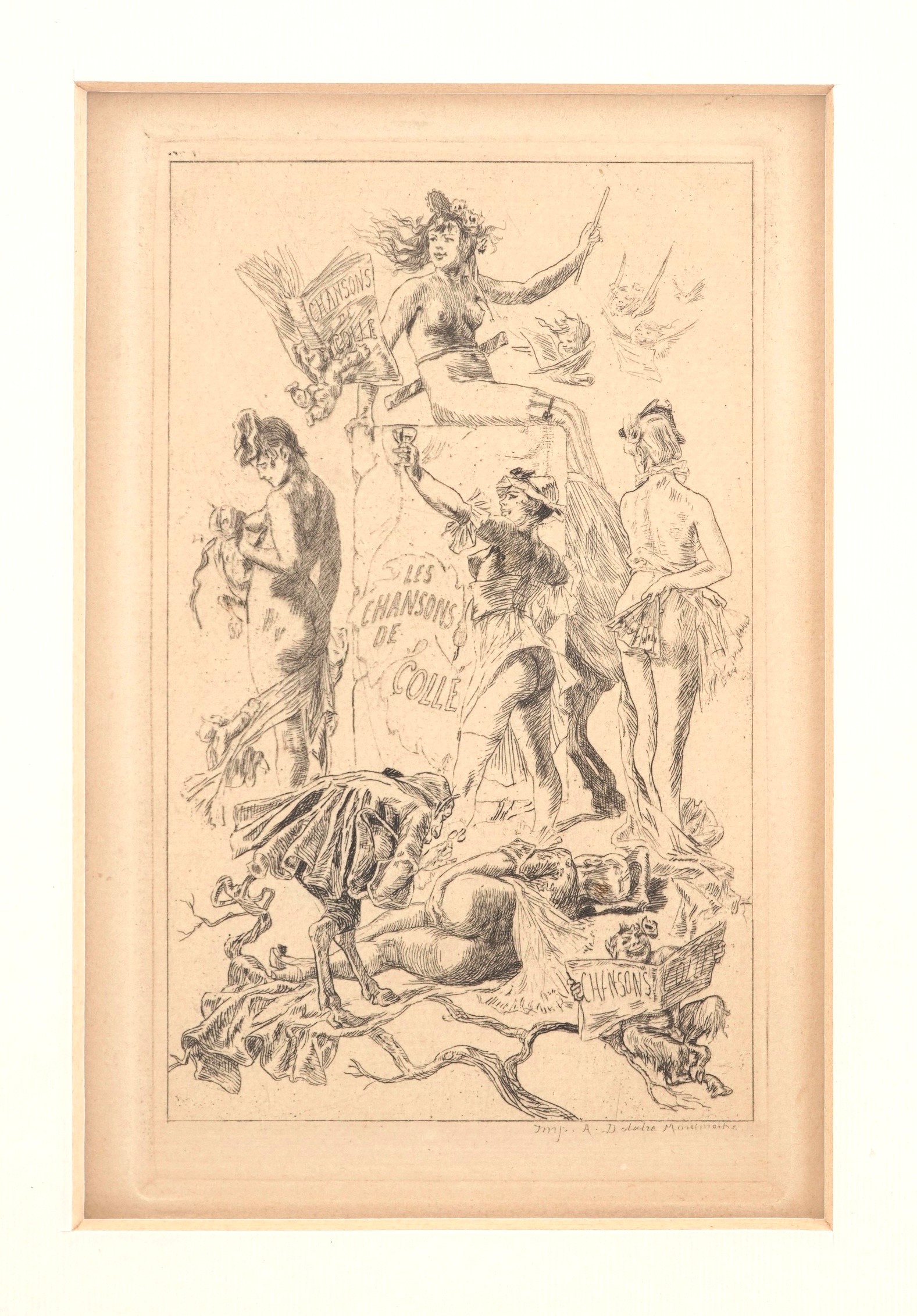 Rops, Félicien, Les chanson de colle, acquaforte
