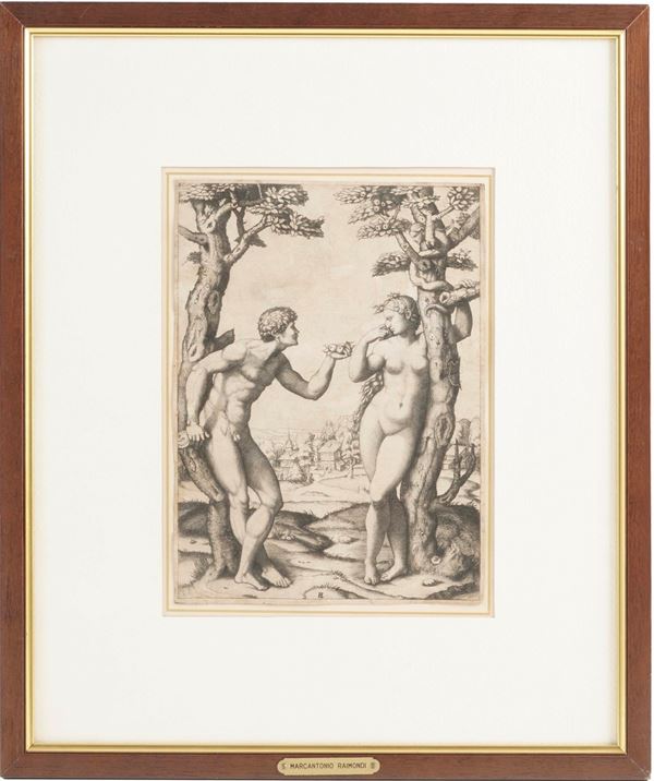 Raimondi, Marcantonio (1480-1527) Adamo ed Eva, 1512-14