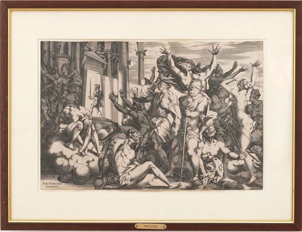 Boyvin, Renè (1525-1630) Francesco I di Francia caccia le personificazioni dei vizi e dell’ignoranza  [..]