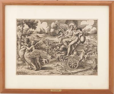 Bonasone, Giulio, Il trionfo di Cupido e Psiche, acquaforte e bulino