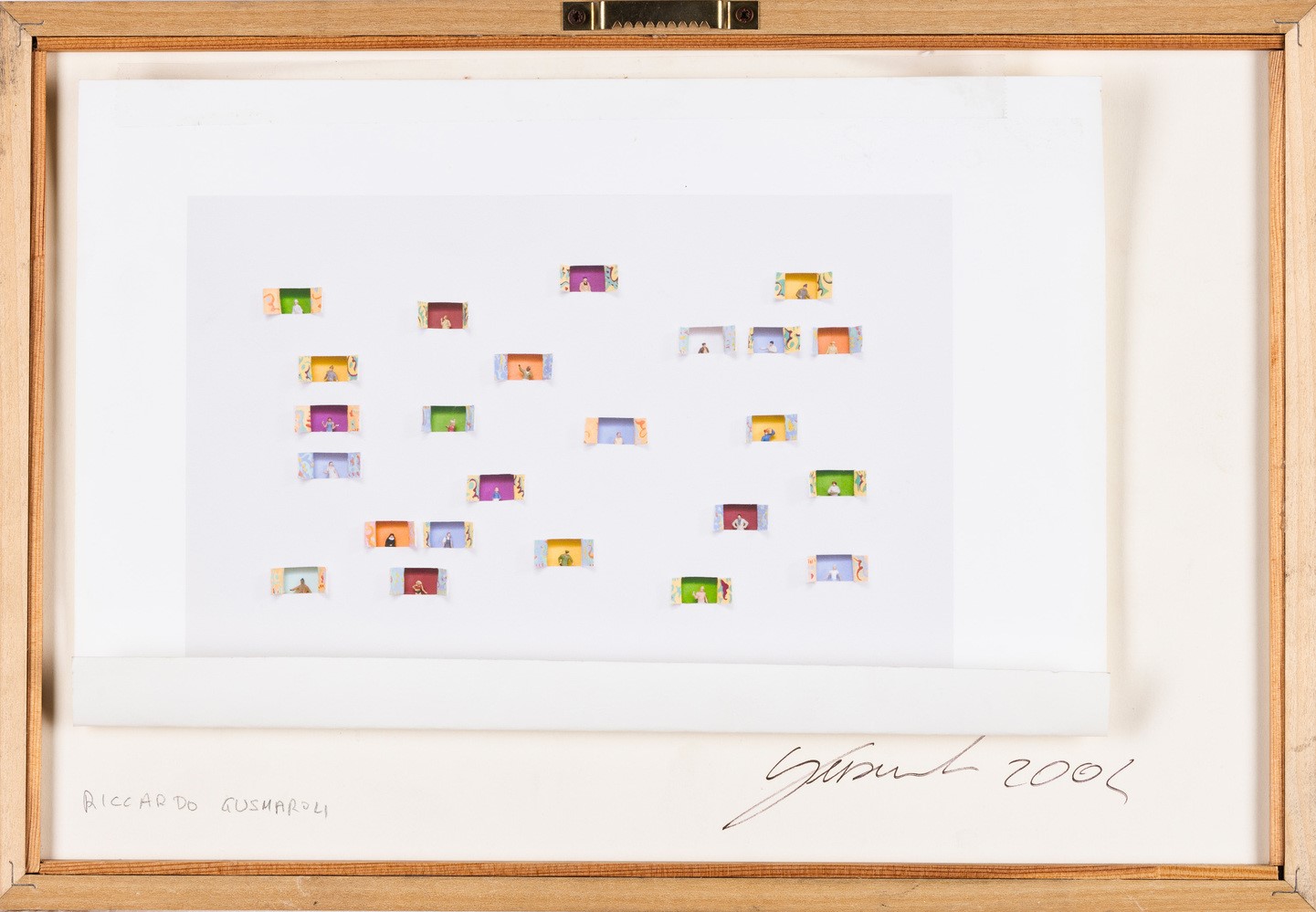 Riccardo Gusmaroli - Senza titolo, tecnica mista su cartoncino, 2004