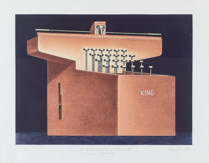 Konrad Klapheck : Il nonno potente  (1966)  - litografia - Asta AMC - Grafiche d'artista - Cambi Casa d'Aste