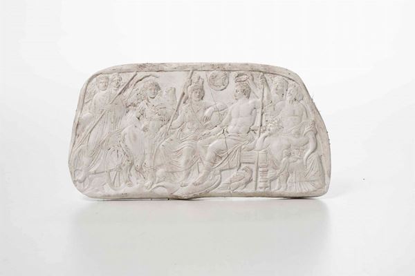 Impronta in gesso della gemma augustea raffigurante l'incoronazione di Augusto
