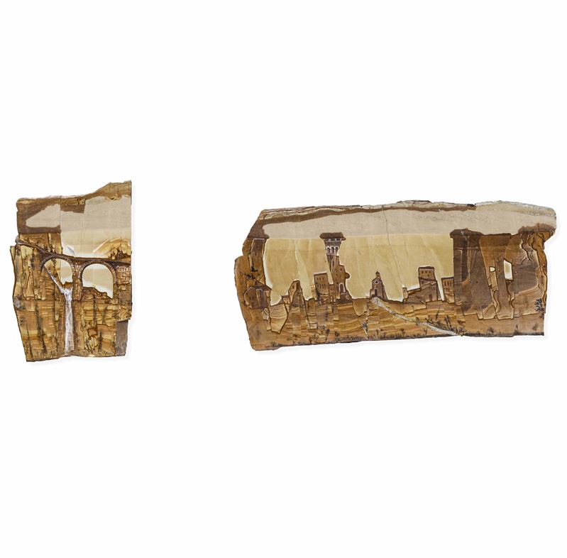 Lotto di due pietre paesine, XIX secolo  - Auction Antique April - Cambi Casa d'Aste