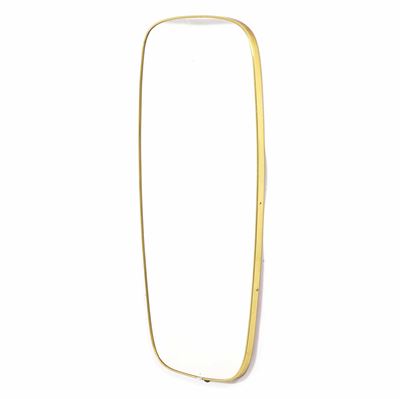 Specchio con Cornice in Ottone, Anni 50