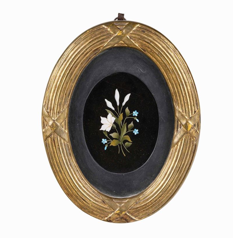 Porta foto con commessi di marmi e pietre dure, XIX secolo  - Auction Italian Mansions - Cambi Casa d'Aste