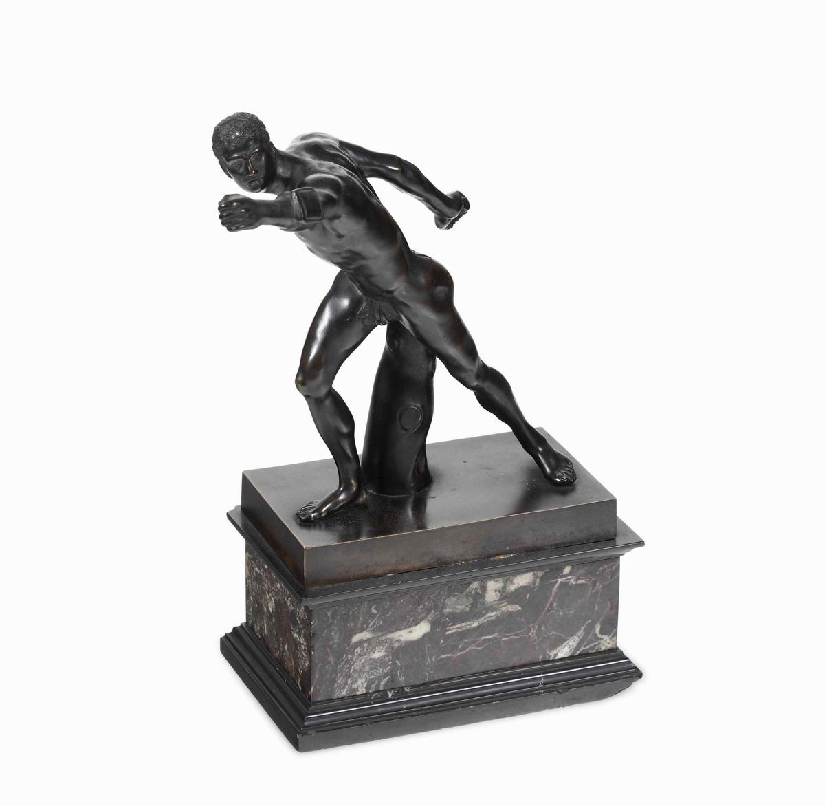 Gladiatore Borghese. Bronzo Fuso e Patinato. Fonditore del XIX-XX Secolo