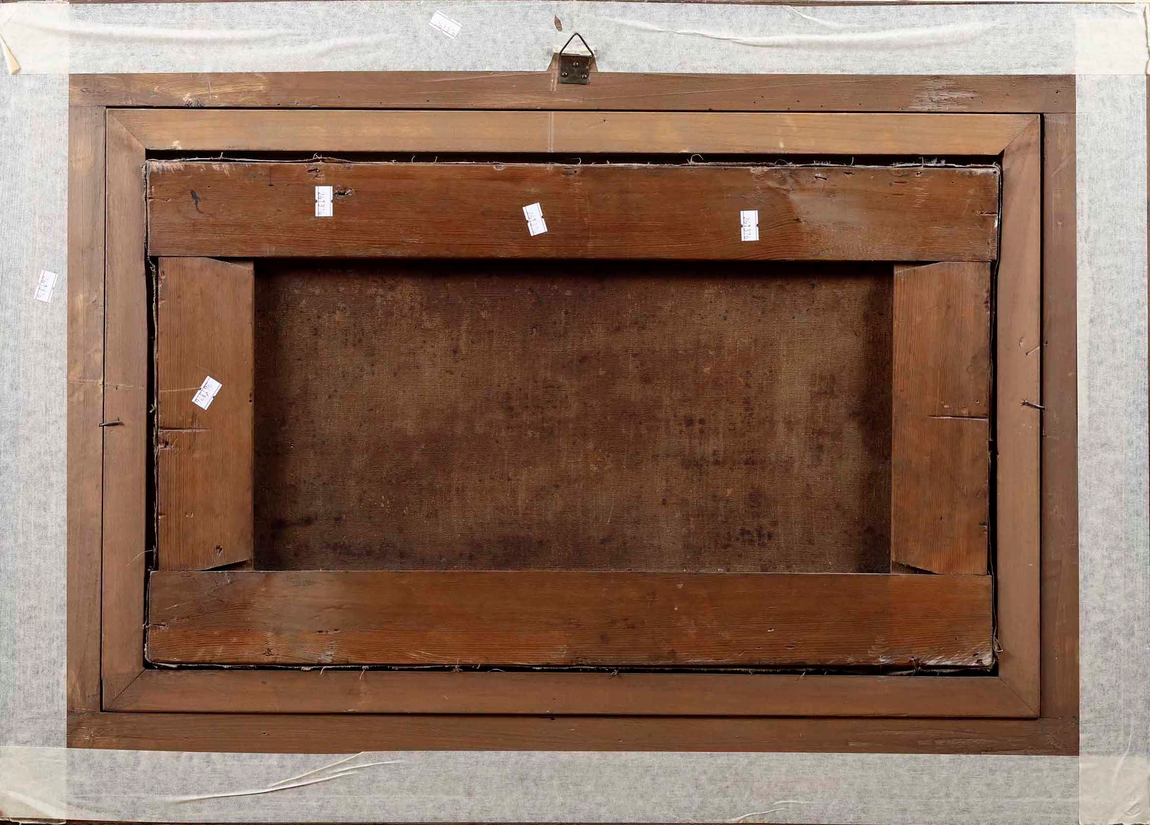 Scuola del XVII secolo, Atto di carità, olio su tela
