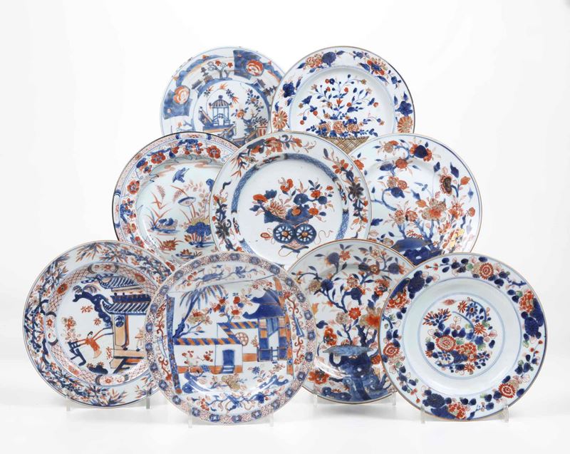 Nine Imari porcelain plates, China, Qing Dynasty  - Auction Asian Art - Cambi Casa d'Aste