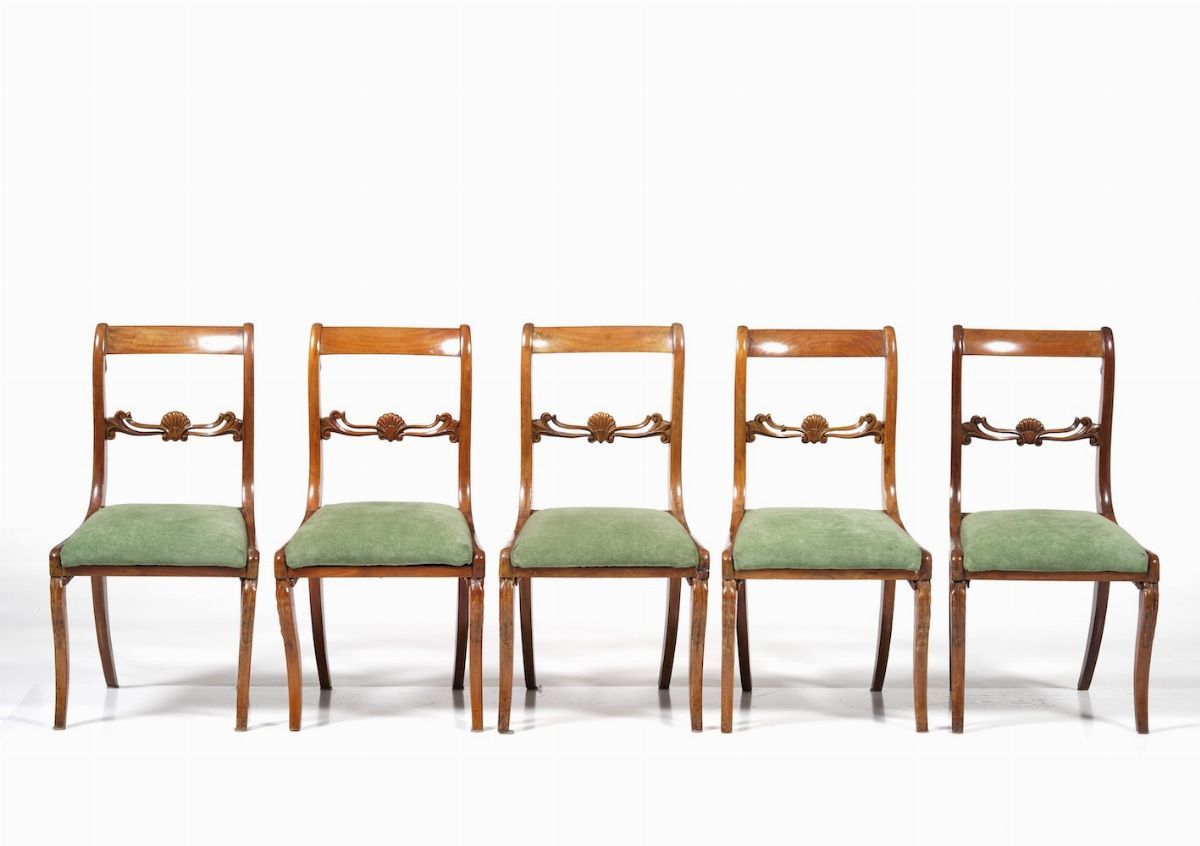 Gruppo di Sette Sedie. Toscana, XIX-XX Secolo