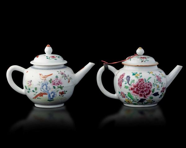 Two Famille Rose teapots, China, Qing Dynasty